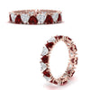 Load image into Gallery viewer, 4-carat-heart-eternity-diamond-anniversary-band-with-ruby-in-rose-gold-FDEWB8439GRUDRANGLE3-NL-RG