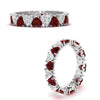 Load image into Gallery viewer, 4-carat-heart-eternity-diamond-anniversary-band-with-ruby-in-white-gold-FDEWB8439GRUDRANGLE3-NL-WG