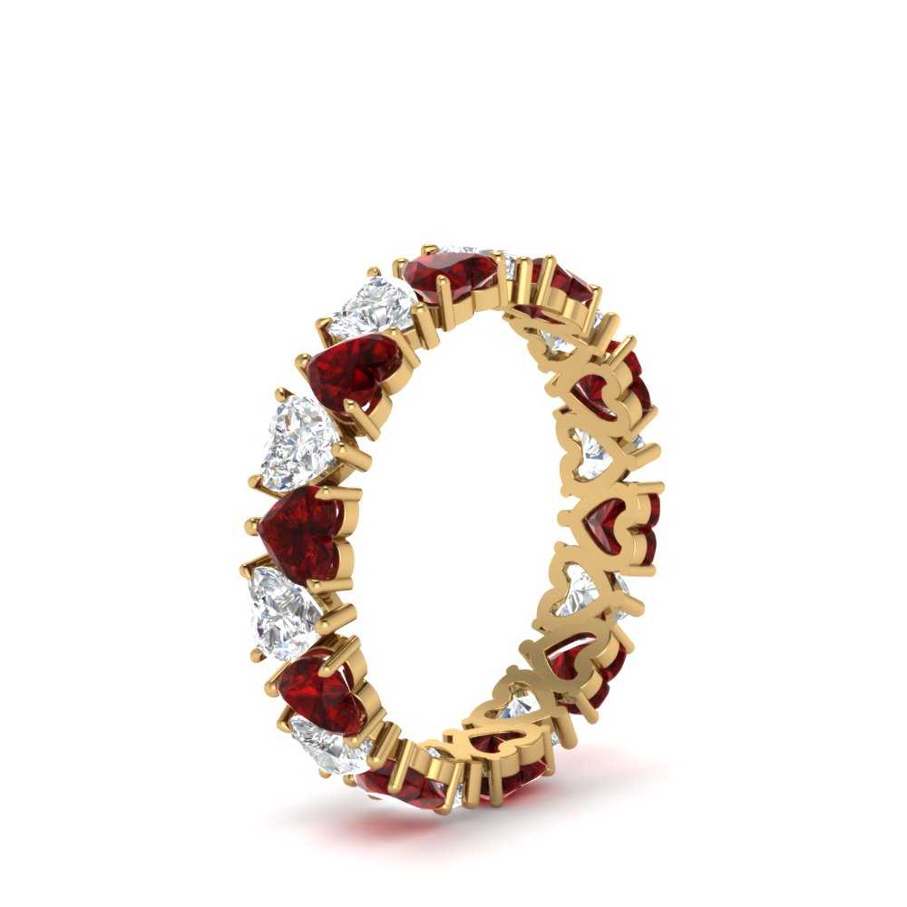 4-carat-heart-eternity-diamond-anniversary-band-with-ruby-in-yellow-gold-FDEWB8439GRUDRANGLE2-NL-YG