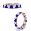 Load image into Gallery viewer, 4-carat-heart-eternity-diamond-anniversary-band-with-sapphire-in-rose-gold-FDEWB8439GSABLANGLE3-NL-RG