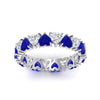 Load image into Gallery viewer, 4-carat-heart-eternity-diamond-anniversary-band-with-sapphire-in-white-gold-FDEWB8439GSABLANGLE5-NL-WG