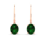 Load image into Gallery viewer, 4-carat-leverback-oval-drop-dangle-emerald-earrings-in-rose-gold-fdear11236ovgemgrangle2-4.00ct-nl-rg.jpg?v=1765455504