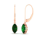Load image into Gallery viewer, 4-carat-marquise-solitaire-emerald-earrings-with-lever-back-in-rose-gold-FDEAR11236MQGEMGR-4.00CT-NL-RG.jpg
