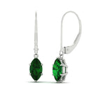 Load image into Gallery viewer, 4-carat-marquise-solitaire-emerald-earrings-with-lever-back-in-white-gold-FDEAR11236MQGEMGR-4.00CT-NL-WG.jpg
