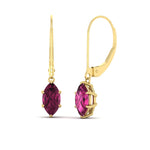 Load image into Gallery viewer, 4-carat-marquise-solitaire-pink-sapphire-earrings-with-lever-back-in-yellow-gold-FDEAR11236MQGSADRPI-4.00CT-NL-YG.jpg
