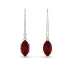 Load image into Gallery viewer, 4-carat-marquise-solitaire-ruby-earrings-with-lever-back-in-white-gold-FDEAR11236MQGRUDR-4.00CT-NL-WG.jpg
