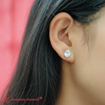 Load image into Gallery viewer, 4-carat-minimalist-oval-stud-earrings-in-white-gold--FDEAR10411OV