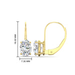 Load image into Gallery viewer, 4-carat-oval-diamond-lever-back-earrings-in-yellow-gold-FDEAR9225OV-4.00CT-NL-YG
