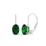 Load image into Gallery viewer, 4-carat-oval-emerald-lever-back-earrings-in-white-gold-FDEAR9225OVGEMGR-4.00CT-NL-WG
