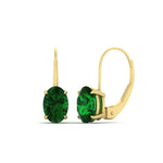 Load image into Gallery viewer, 4-carat-oval-emerald-lever-back-earrings-in-yellow-gold-FDEAR9225OVGEMGR-4.00CT-NL-YG

