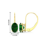 Load image into Gallery viewer, 4-carat-oval-emerald-lever-back-earrings-in-yellow-gold-FDEAR9225OVGEMGR-4.00CT-NL-YG
