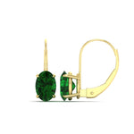 Load image into Gallery viewer, 4-carat-oval-emerald-lever-back-earrings-in-yellow-gold-FDEAR9225OVGEMGR-4.00CT-NL-YG
