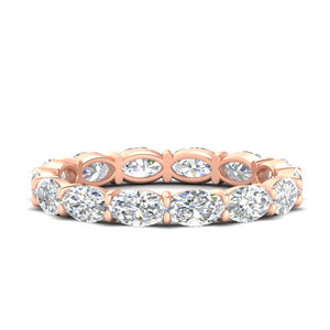4 Carat Oval Shape East West Eternity Diamond Ring