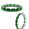 Load image into Gallery viewer, 4-carat-oval-shape-east-west-eternity-emerald-wedding-ring-in-white-gold-FDEWB8425OVGEMGRANGLE3-4.00CT-NL-WG