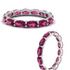 Load image into Gallery viewer, 4-carat-oval-shape-east-west-eternity-pink-sapphire-wedding-ring-in-white-gold-FDEWB8425OVGSADRPIANGLE3-4.00CT-NL-WG