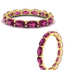 Load image into Gallery viewer, 4-carat-oval-shape-east-west-eternity-pink-sapphire-wedding-ring-in-yellow-gold-FDEWB8425OVGSADRPIANGLE3-4.00CT-NL-YG