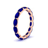 Load image into Gallery viewer, 4-carat-oval-shape-east-west-eternity-sapphire-wedding-ring-in-rose-gold-FDEWB8425OVGSABLANGLE2-4.00CT-NL-RG