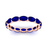 Load image into Gallery viewer, 4-carat-oval-shape-east-west-eternity-sapphire-wedding-ring-in-rose-gold-FDEWB8425OVGSABLANGLE5-4.00CT-NL-RG