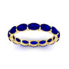 Load image into Gallery viewer, 4-carat-oval-shape-east-west-eternity-sapphire-wedding-ring-in-yellow-gold-FDEWB8425OVGSABLANGLE5-4.00CT-NL-YG