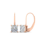 Load image into Gallery viewer, 4-carat-princess-cut-diamond-lever-back-earrings-in-rose-gold-FDEAR9225PR-4.00CT-NL-RG
