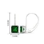 Load image into Gallery viewer, 4-carat-princess-cut-emerald-lever-back-earrings-in-white-gold-FDEAR9225PRGEMGR-4.00CT-NL-WG