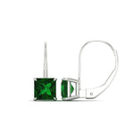 Load image into Gallery viewer, 4-carat-princess-cut-emerald-lever-back-earrings-in-white-gold-FDEAR9225PRGEMGR-4.00CT-NL-WG