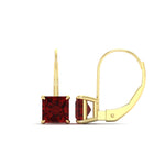 Load image into Gallery viewer, 4-carat-princess-cut-ruby-lever-back-earrings-in-yellow-gold-FDEAR9225PRGRUDR-4.00CT-NL-YG