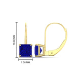 Load image into Gallery viewer, 4-carat-princess-cut-sapphire-lever-back-earrings-in-yellow-gold-FDEAR9225PRGSABL-4.00CT-NL-YG