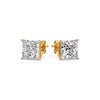 Load image into Gallery viewer, 4-carat-princess-cut-stud-earring-in-yellow-gold-FDEAR-10411PR-4.00CT-NL-YG.jpg?v=1763113297