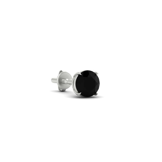 4 Carat Round Cut Single Stud Earring For Man