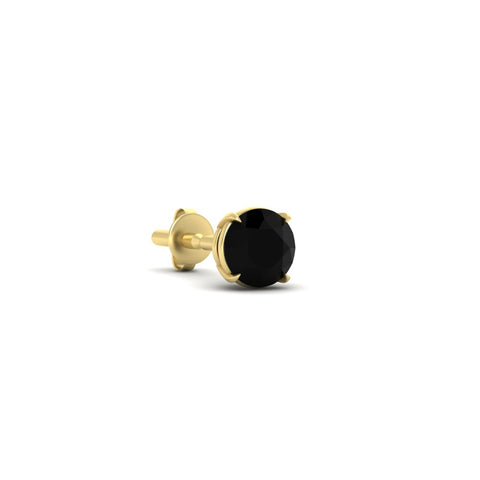 4 Carat Round Cut Single Stud Earring For Man