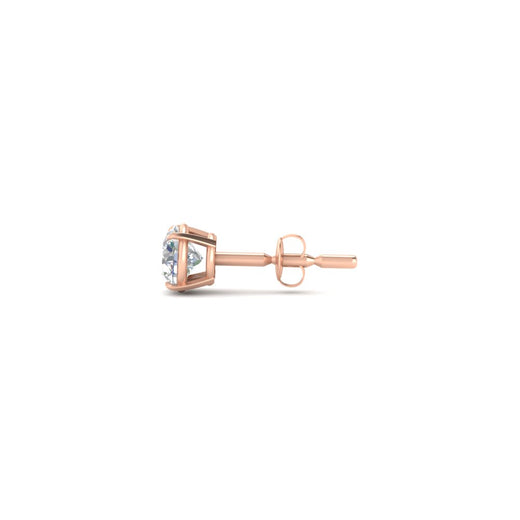 4 Carat Round Cut Single Stud Earring For Man