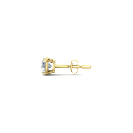 4 Carat Round Cut Single Stud Earring For Man