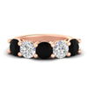 Load image into Gallery viewer, 4-carat-round-diamond-and-black-diamond-anniversary-wedding-band-in-rose-gold-FDENS141ROBGBLACK-4.00CT-NL-RG