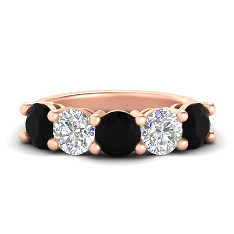 4-carat-round-diamond-and-black-diamond-anniversary-wedding-band-in-rose-gold-FDENS141ROBGBLACK-4.00CT-NL-RG