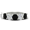Load image into Gallery viewer, 4-carat-round-diamond-and-black-diamond-anniversary-wedding-band-in-white-gold-FDENS141ROBGBLACK-4.00CT-NL-WG-HW