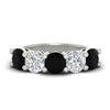 Load image into Gallery viewer, 4-carat-round-diamond-and-black-diamond-anniversary-wedding-band-in-white-gold-FDENS141ROBGBLACK-4.00CT-NL-WG