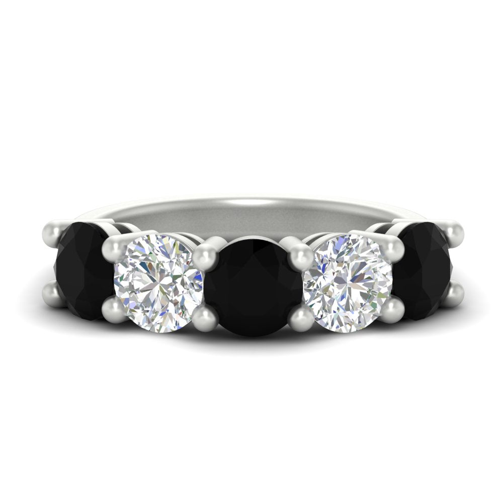 4-carat-round-diamond-and-black-diamond-anniversary-wedding-band-in-white-gold-FDENS141ROBGBLACK-4.00CT-NL-WG