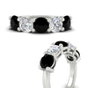 Load image into Gallery viewer, 4-carat-round-diamond-and-black-diamond-anniversary-wedding-band-in-white-gold-FDENS141ROBGBLACKANGLE3-4.00CT-NL-WG