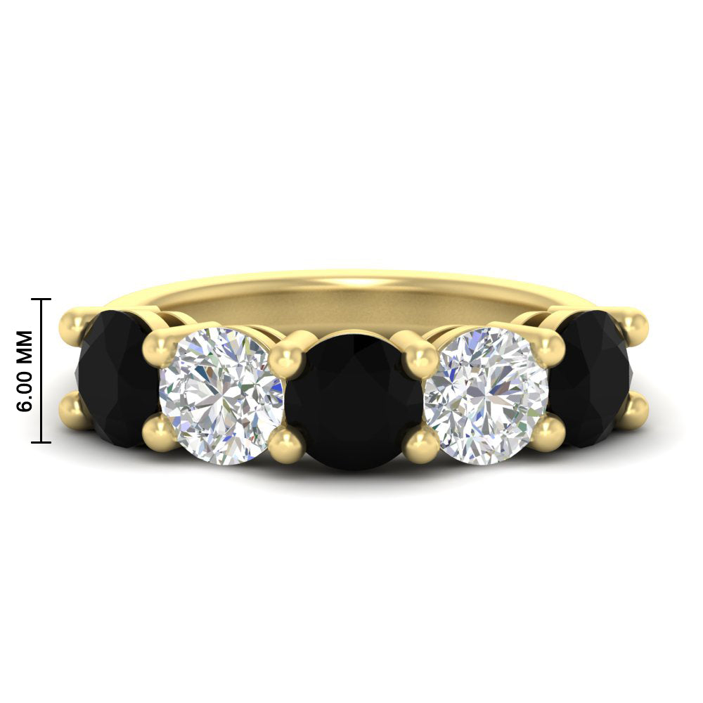4-carat-round-diamond-and-black-diamond-anniversary-wedding-band-in-yellow-gold-FDENS141ROBGBLACK-4.00CT-NL-YG-HW