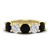 Load image into Gallery viewer, 4-carat-round-diamond-and-black-diamond-anniversary-wedding-band-in-yellow-gold-FDENS141ROBGBLACK-4.00CT-NL-YG