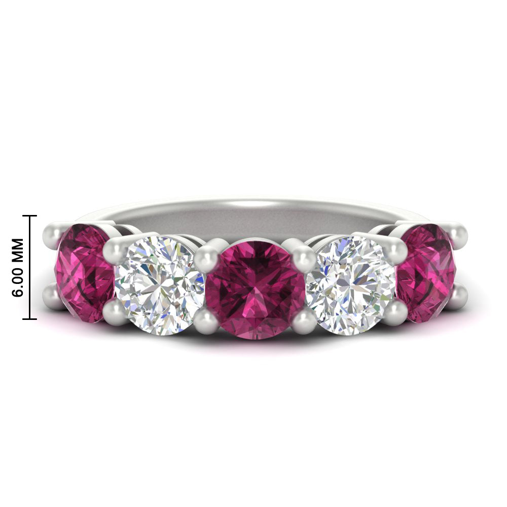 4-carat-round-diamond-and-pink-sapphire-anniversary-wedding-band-in-white-gold-FDENS141ROBGSADRPI-4.00CT-NL-WG-HW
