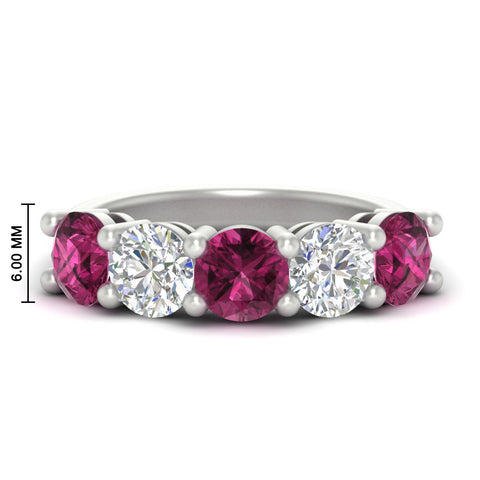 4-carat-round-diamond-and-pink-sapphire-anniversary-wedding-band-in-white-gold-FDENS141ROBGSADRPI-4.00CT-NL-WG-HW