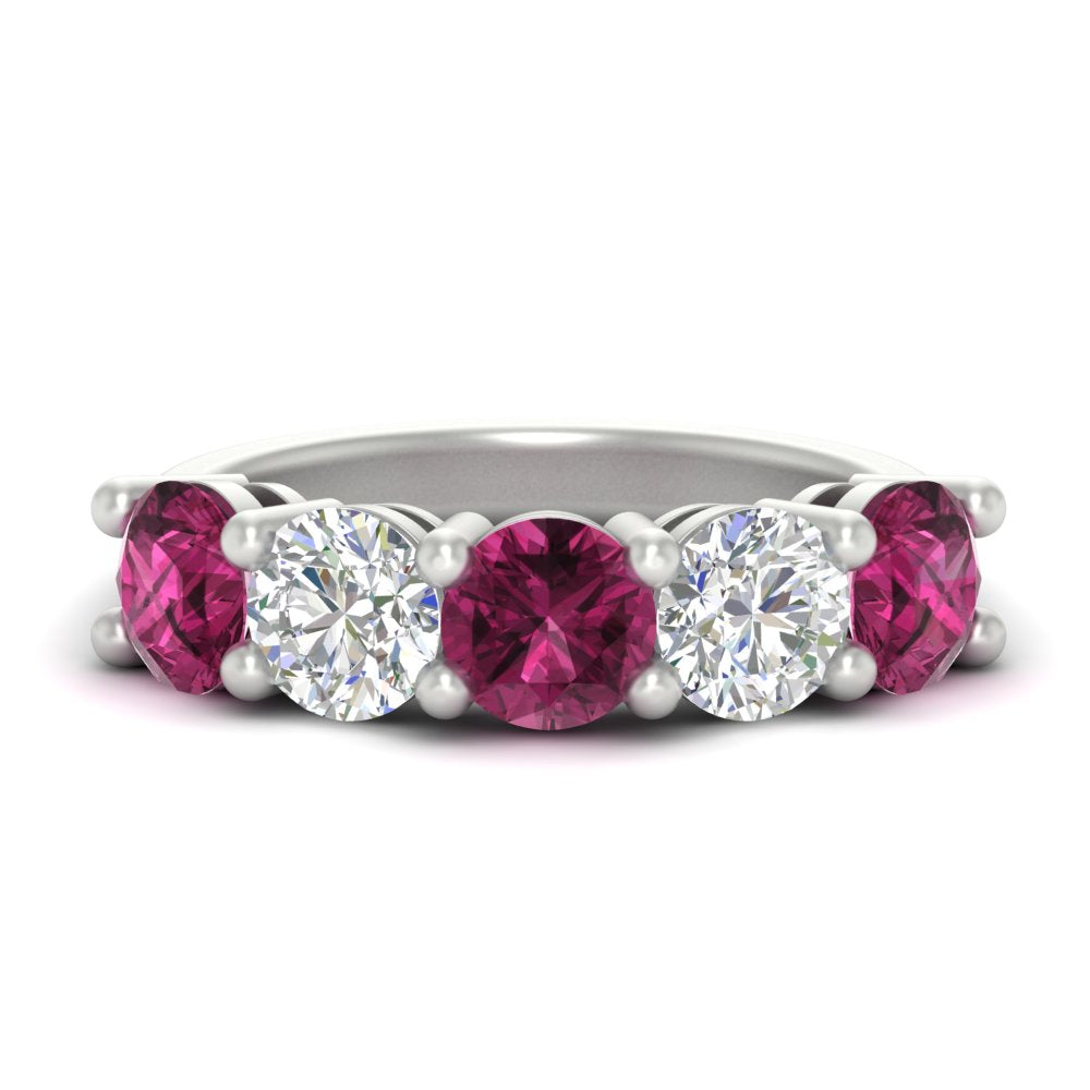 4-carat-round-diamond-and-pink-sapphire-anniversary-wedding-band-in-white-gold-FDENS141ROBGSADRPI-4.00CT-NL-WG