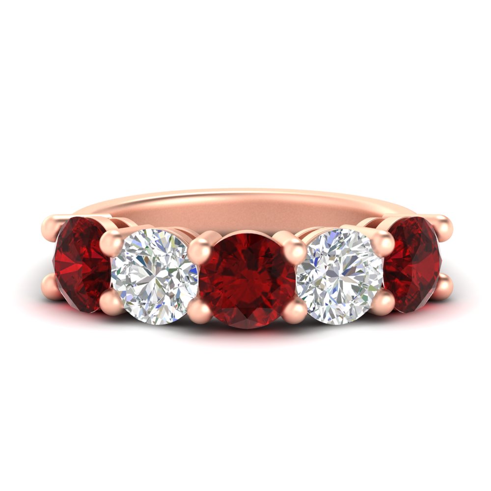 4-carat-round-diamond-and-ruby-anniversary-wedding-band-in-rose-gold-FDENS141ROBGRUDR-4.00CT-NL-RG