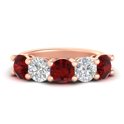 4-carat-round-diamond-and-ruby-anniversary-wedding-band-in-rose-gold-FDENS141ROBGRUDR-4.00CT-NL-RG