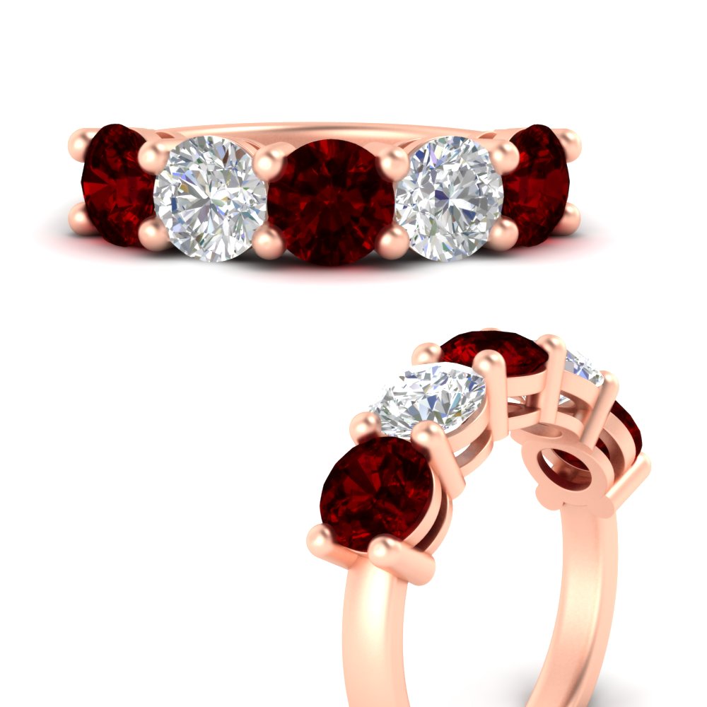4-carat-round-diamond-and-ruby-anniversary-wedding-band-in-rose-gold-FDENS141ROBGRUDRANGLE3-4.00CT-NL-RG