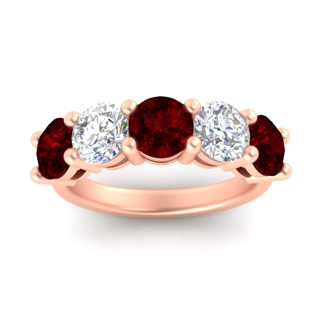 4-carat-round-diamond-and-ruby-anniversary-wedding-band-in-rose-gold-FDENS141ROBGRUDRANGLE5-4.00CT-NL-RG