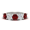 Load image into Gallery viewer, 4-carat-round-diamond-and-ruby-anniversary-wedding-band-in-white-gold-FDENS141ROBGRUDR-4.00CT-NL-WG