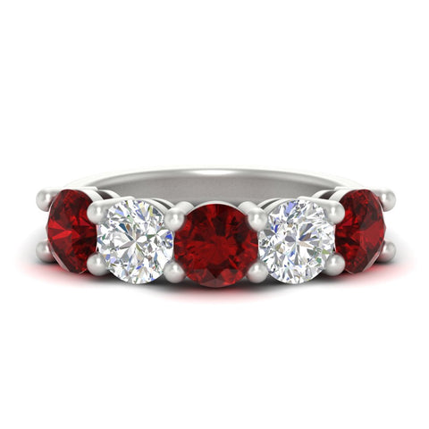 4-carat-round-diamond-and-ruby-anniversary-wedding-band-in-white-gold-FDENS141ROBGRUDR-4.00CT-NL-WG